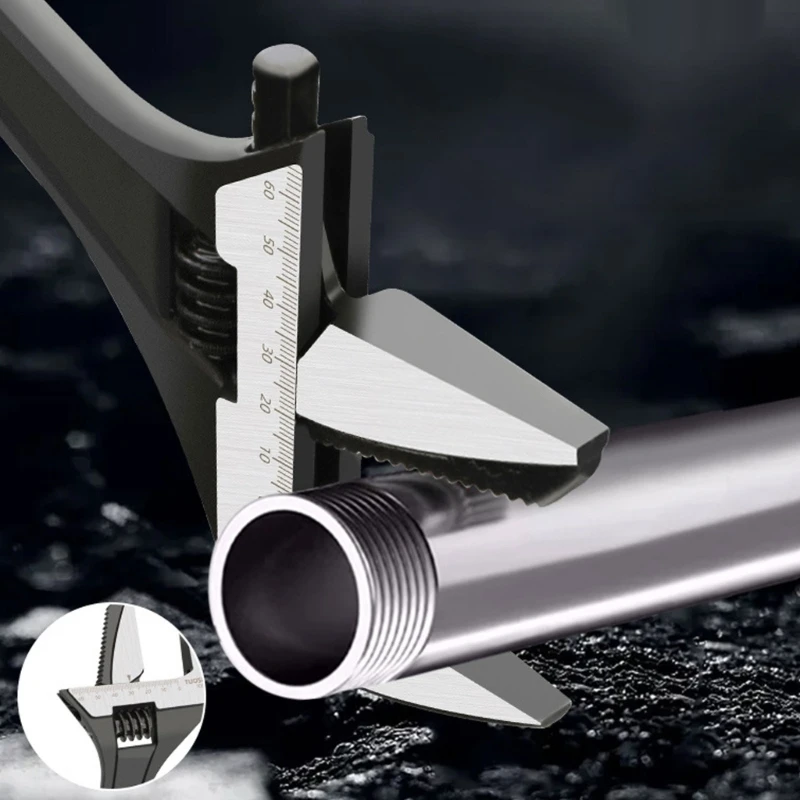 Básculas medición llave ajustable resistencia, mandíbula grabada para trabajos reparación, envío directo