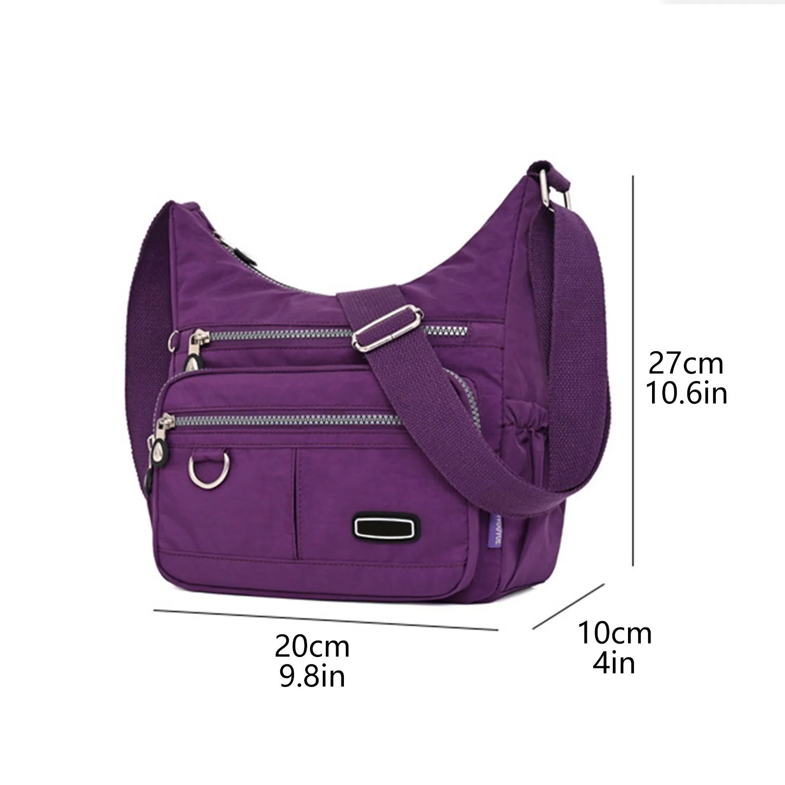 Women‘s Waterproof Nylon Crossbody Bag Casual Messenger Bags Travel Shoulder Purse Handbag