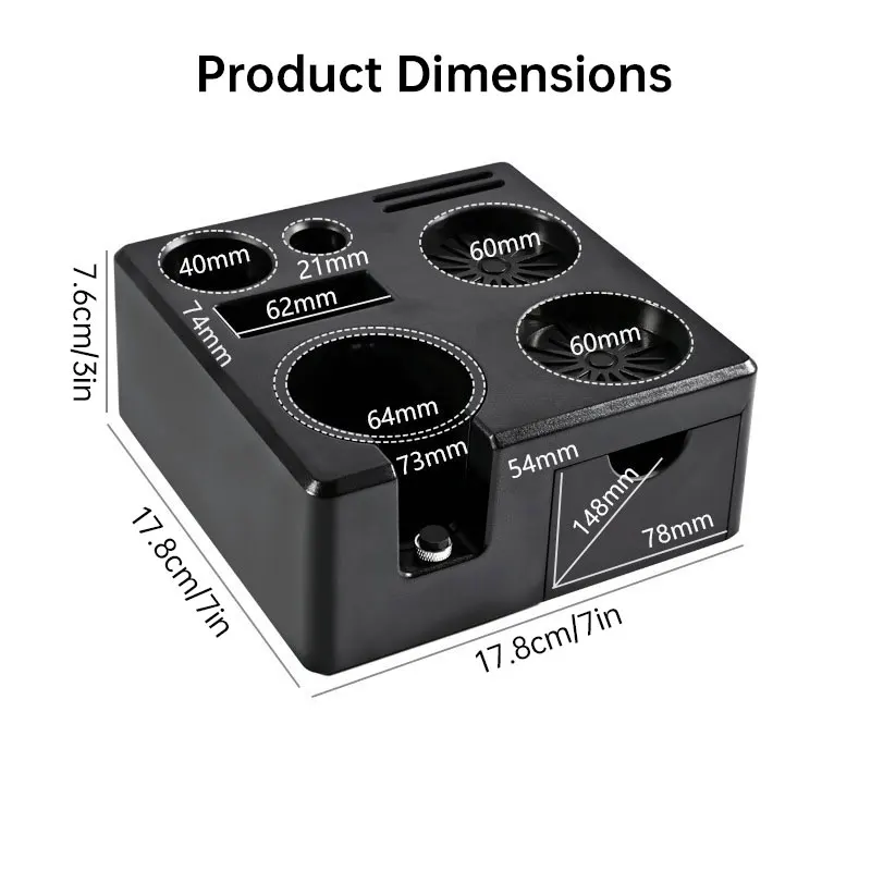Coffee Tamping Station Distributor Storage Seat 51/53/54/58mm Universal Tamper Station Multi Functional Storage Rack Coffee Tool