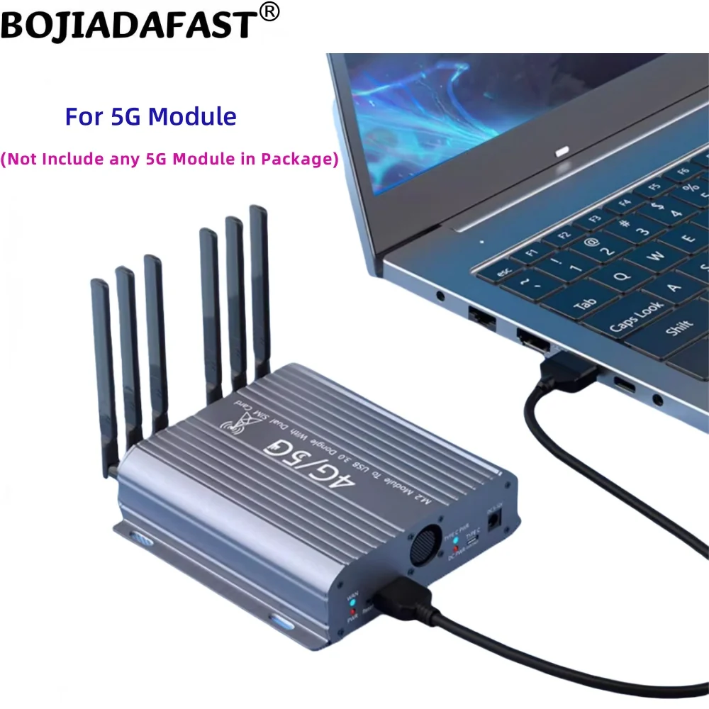

Разъем USB 3.0 к беспроводному адаптеру NGFF M.2 Key-B, 2 держателя SIM-карты, 6 антен и защитный чехол + 2 вентилятора для модуля 5G 4G