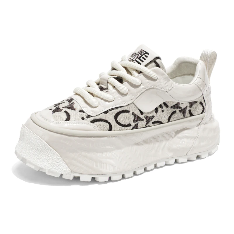 

Men's motorcycle shoes with thick sole and low top, fashionable casual shoes, dad shoes