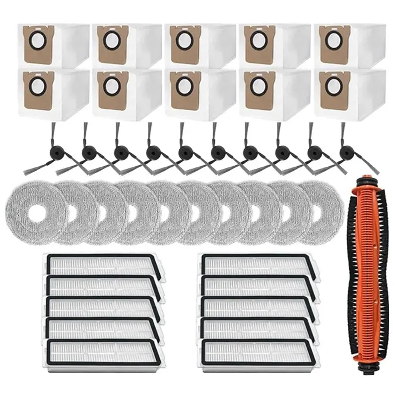 A39M 41 Uds Cepillo Lateral principal filtro HEPA paño de mopa bolsa de polvo accesorios para Xiaomi Mijia 5 PRO / OV21CN piezas de aspiradora