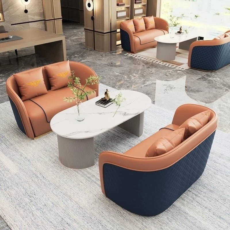 Custom. [11k People] Light Luxury Sofa Living Room Single Balcony Leisure Table and Chair New Combination Beauty Salo