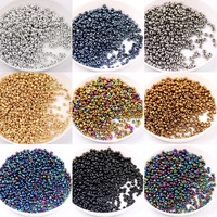 Size 1.5mm 2mm 3mm 4mm Electroplating Silver Bronze Metal Color Millet Beads Diy Handmade String Necklace Scattered Beads
