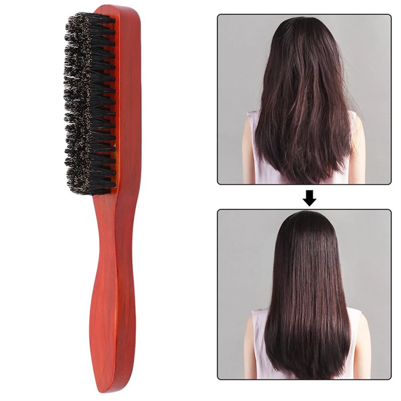 

Professional Salon Teasing Back Hair Brushes Boar Bristle Wood Slim Line Comb Hairbrush Extension Hairdressing Styling Tools DIY