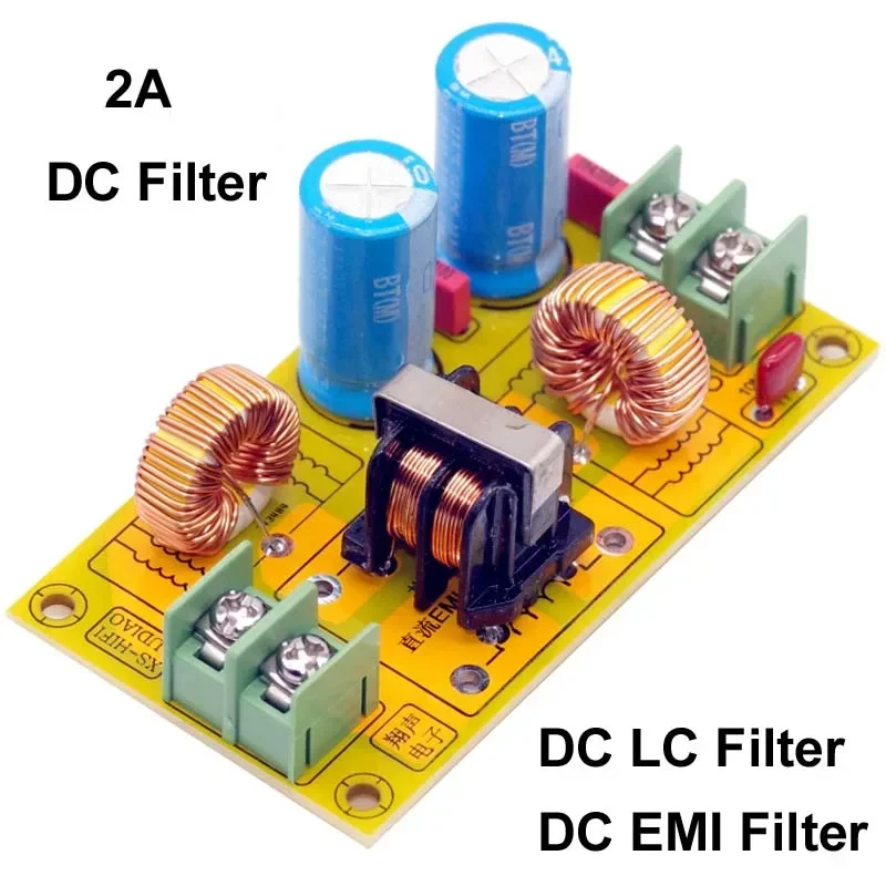 LUSYA 2A 4A 10A 20A DC LC Filter EMI Filter EMC FCC high frequency power Filtering for 12V 24V CAR  HiFi Power Amplifier