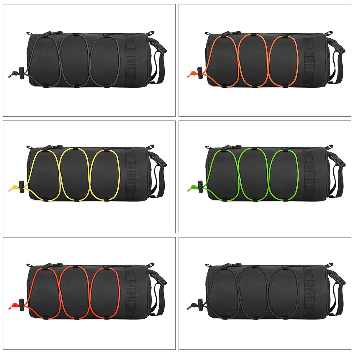 Bolsa para bicicleta de montaña, bolsa frontal para bicicleta, bandolera impermeable multifuncional, bolsa para manillar portátil, bolsa para tubo de marco elástica