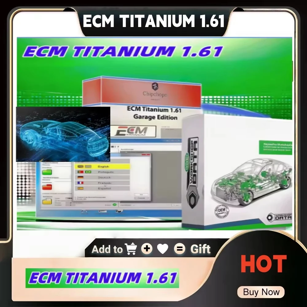 

2024 nuevo ECM TITANIO 1,61 con 26000 + controlador ECM 18259 + controladores para herramienta ecu Enviar enlace software automo