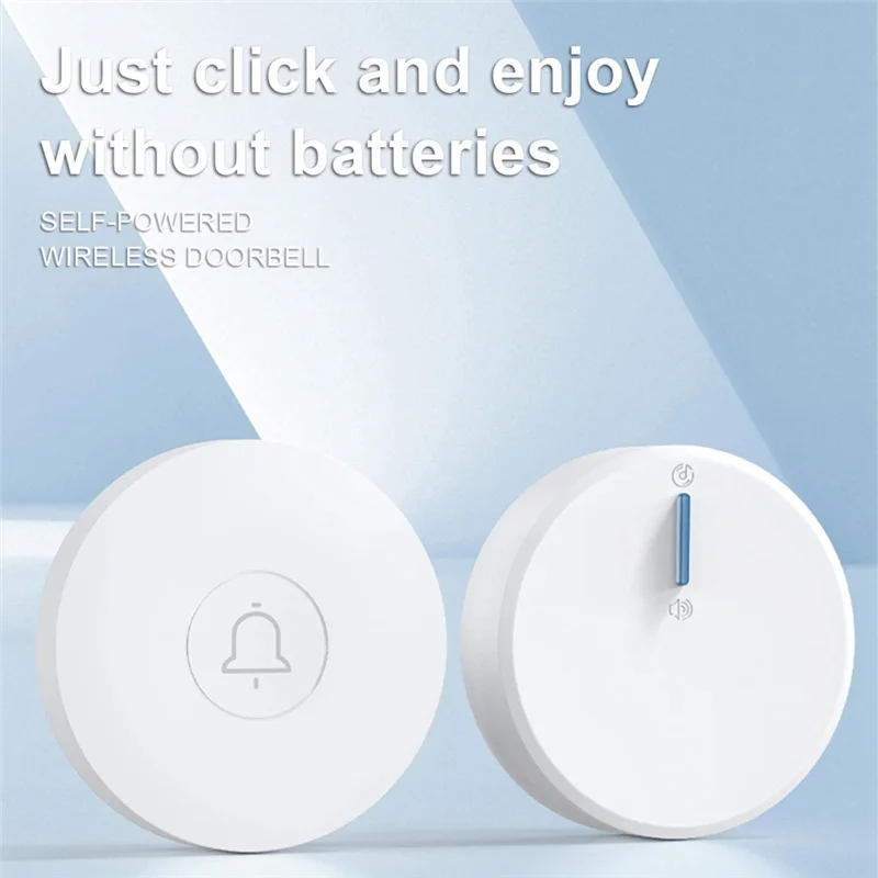 BNVN-جديد جرس باب لاسلكي ذاتي التشغيل مقاوم للماء ترحيب المنزل جرس الباب الذكي 38 نغمات 150 متر عن بعد لكبار السن