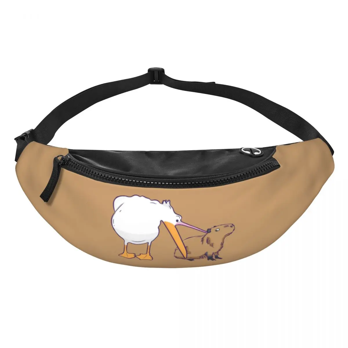 Funny Capybara Meme Fanny Pack Men Women Casual Cute Animal Crossbody Waist Bag for Camping Biking Phone Money Pouch