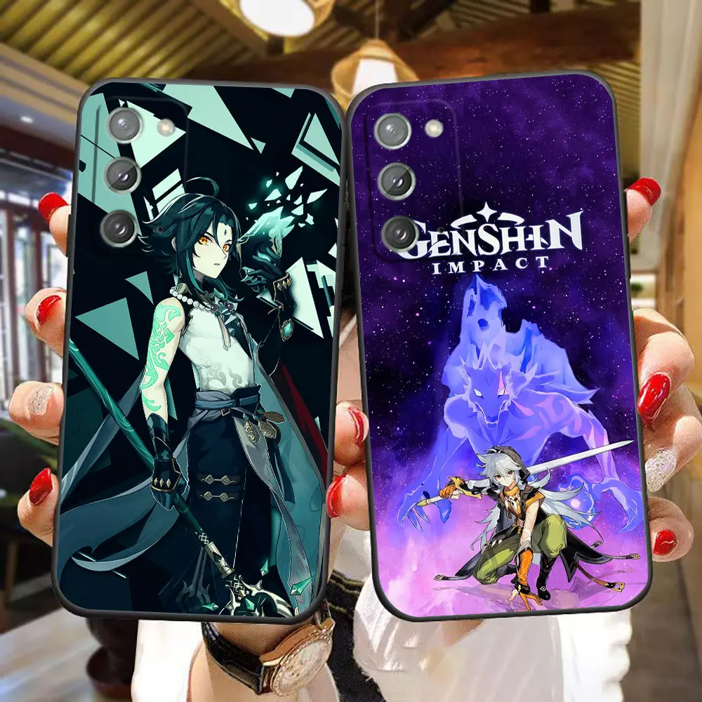 حار لعبة Genshin تأثير قضية الهاتف لسامسونج A02S A03S A04 A04E A05S A06 A12 A13 A24 A30 A50 A70 A80 ملاحظة 10 20 M16 M53 حالة