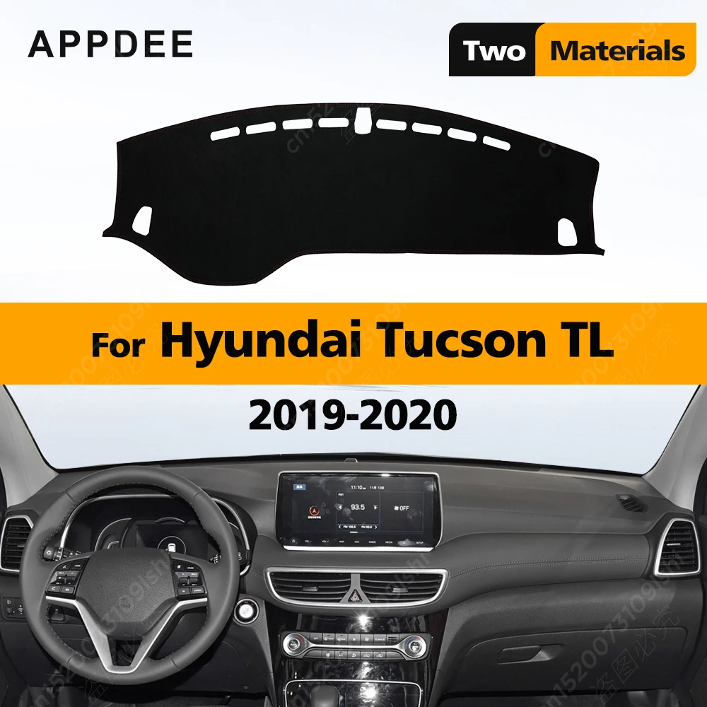 Car Dashboard Cover For Hyundai Tucson TL 2019 2020 Dash Mat Sun Shade Anti-UV Carpets Car Accessories