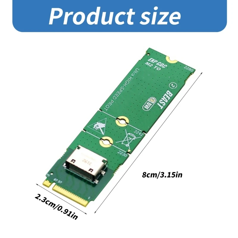 Stasiun Docking Kartu Grafis Kunci M.2 M Konektor Dock GPU Oculink Adaptor Konverter Kecepatan Tinggi untuk Laptop PC