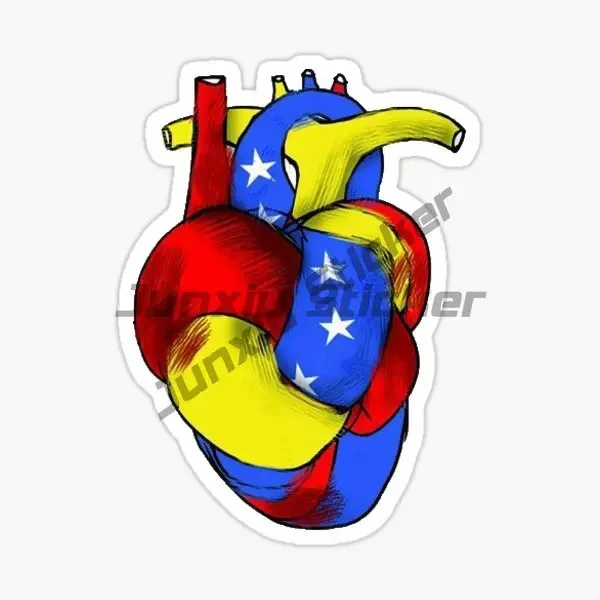 فنزويلا العلم شعار الفينيل نمط ملصقات السيارات التزلج مقاوم للماء التخييم مركبة JDM ملصقات الزخرفية