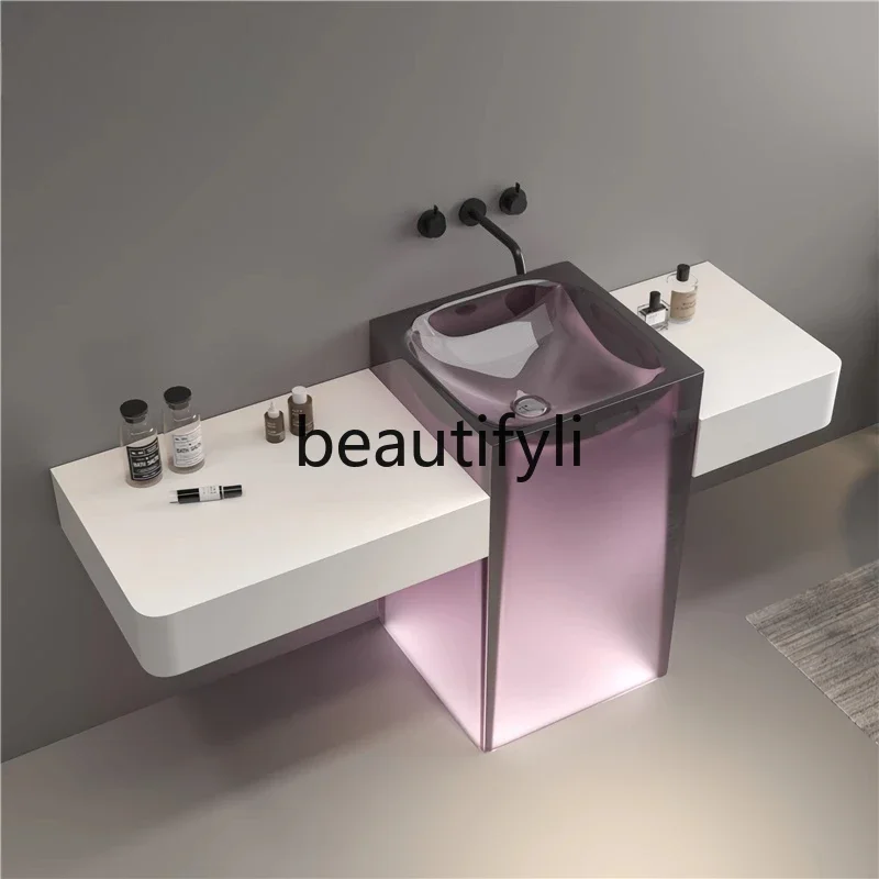 

Homestay Club Small Apartment Washbasin Washstand Pedestal Basin Sink