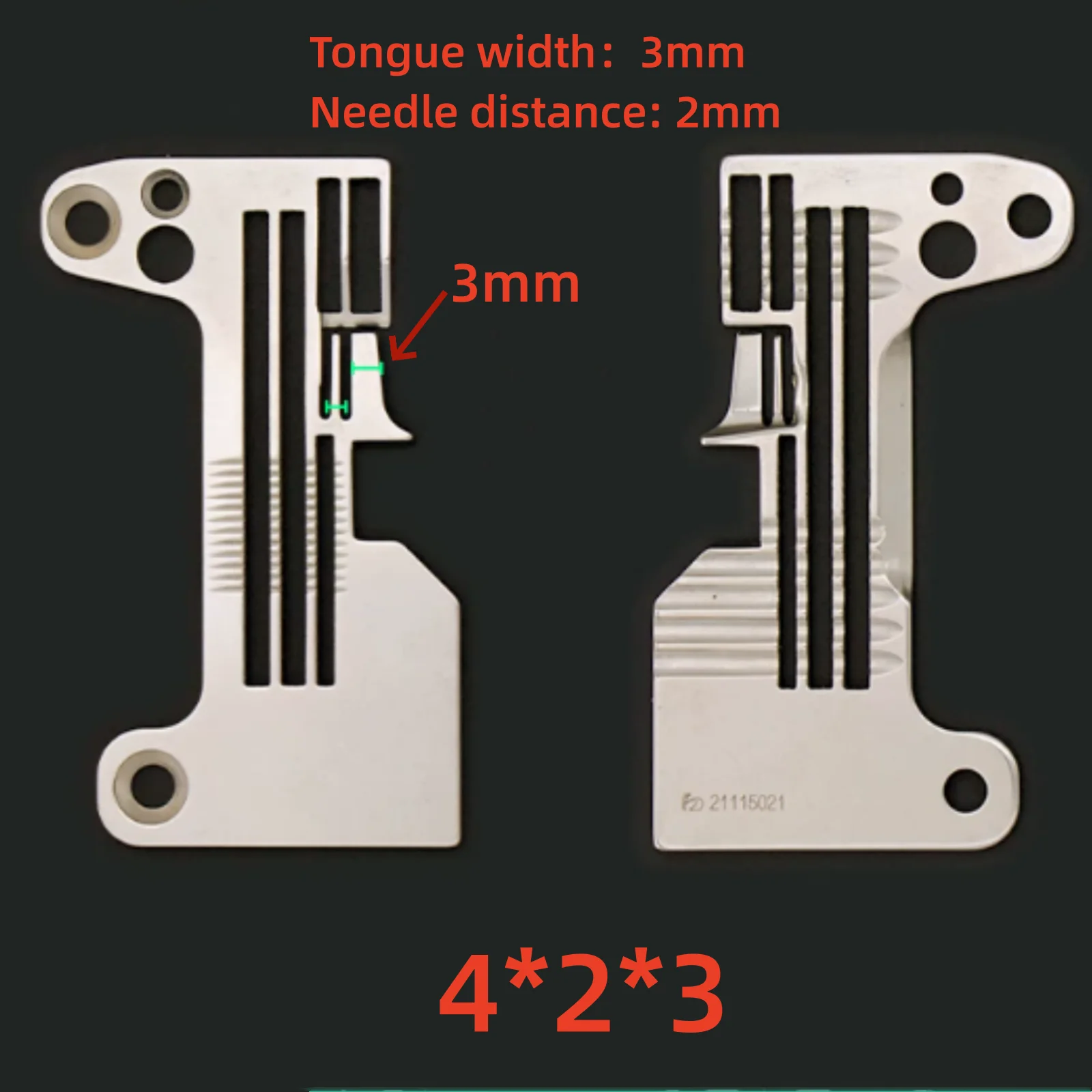 1PCS High Quality with hole 4 thread Needle Plate Fit for Jack C5 Bruce B6 and Computer Edging Machine, Locking Machine Parts