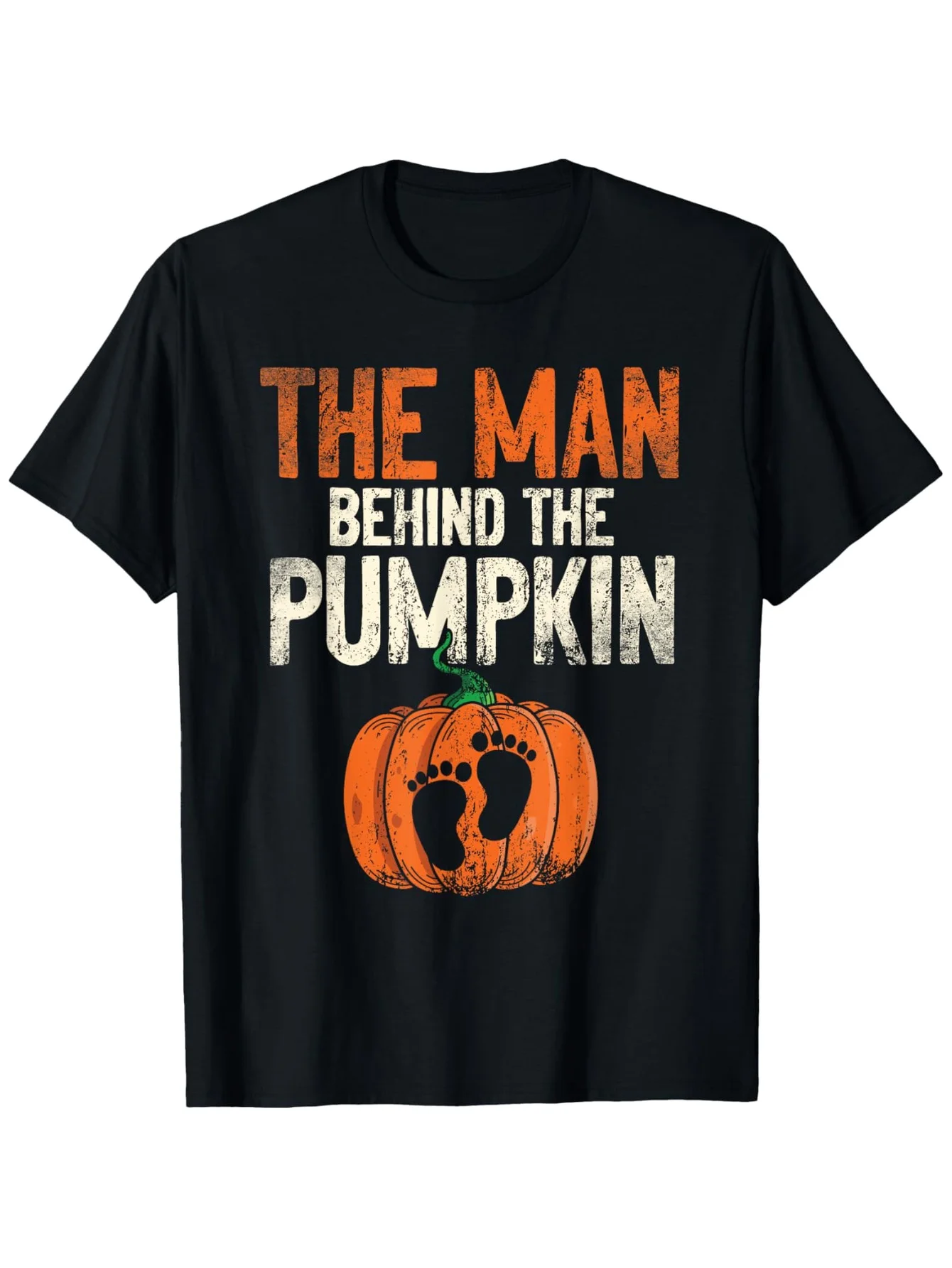 

Футболка на Хэллоуин из чистого хлопка, тяжелый вес, унисекс, моторошные следы, дизайн с принтом тыквы для мужчин и женщин, всесезонный комфорт