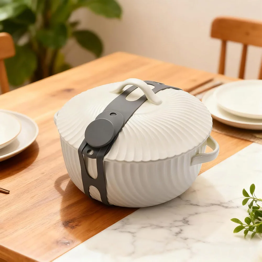 4Pcs Silicone Pot Lid Elastic Band Reusable Lunch Box Strap Holder Suitable Universal Clay Pots Curtains Bowls Latch Strap Ties
