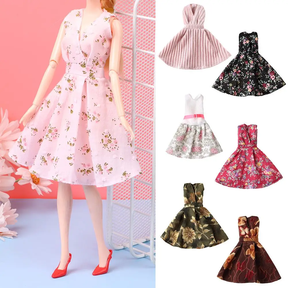 Doll Dress Fashion Casual Wear Handmade Girl Clothes Doll Floral Dresses for 30cm Doll Accessories DIY Girl Gift Toys