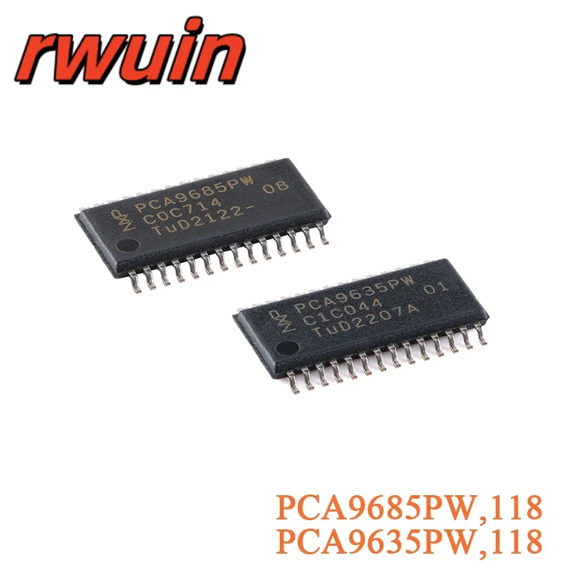 10pcs/1pc PCA9685 PCA9685PW,118 PCA9635PW,118 TSSOP-28 TSSOP28 I2C 5V Voltage Source LED Controller Chip IC Integrated Circuit