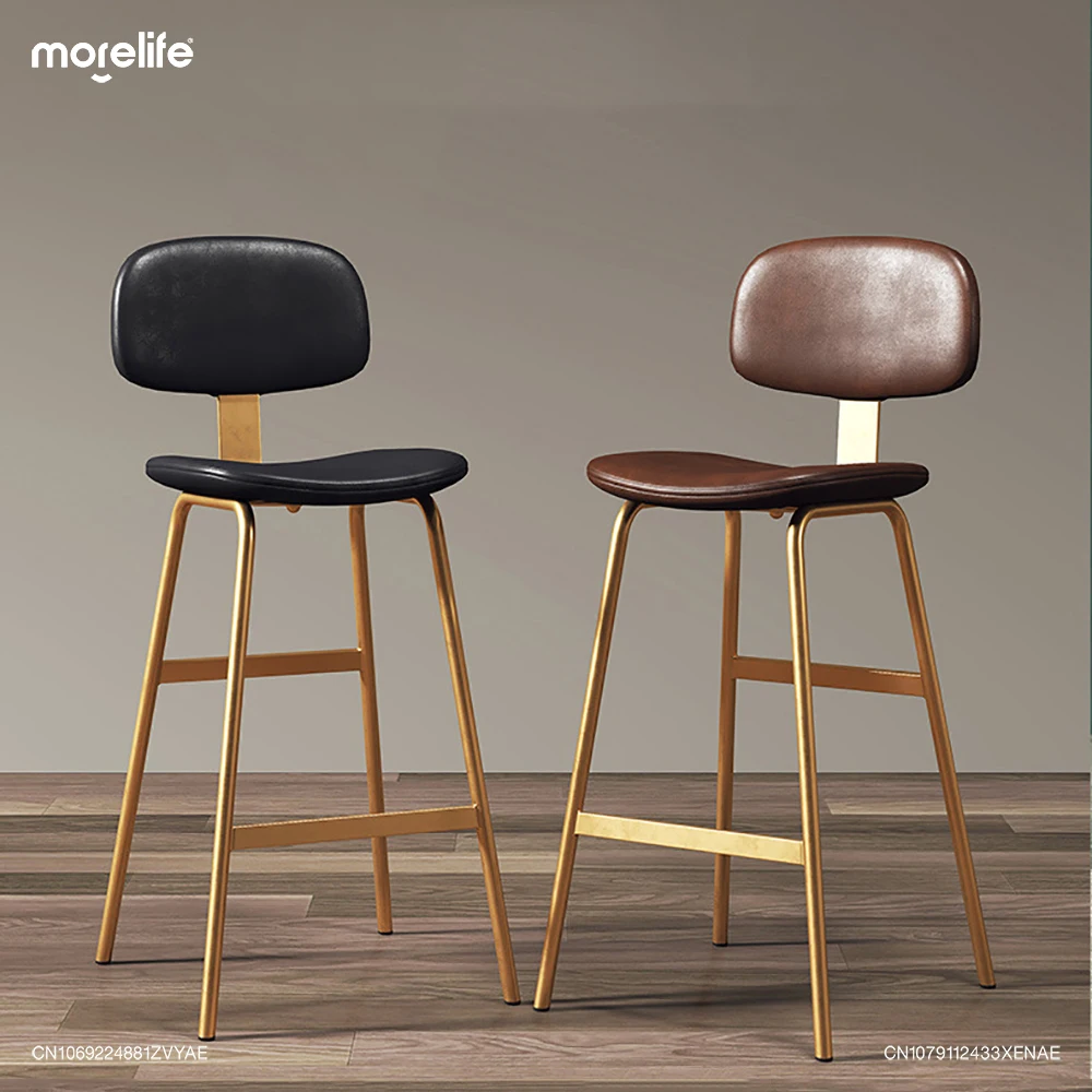 

New Nordic Bar Chairs Modern Simple Light Luxury Counter Stools Leisure Creative Cafe Iron Art Bar Stool Checkout La Chaise