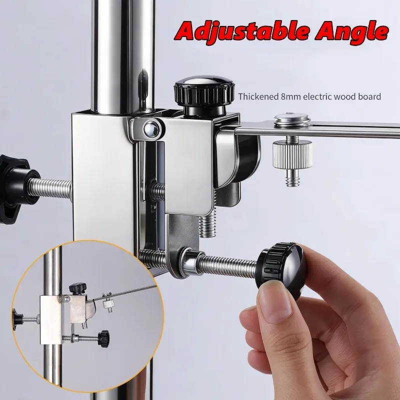 Heavy-Duty Adjustable Ceiling Leveling Brac ket Adjustable Support L Shape Pivoting Base with Clip Wall Ceiling Mounted Tool