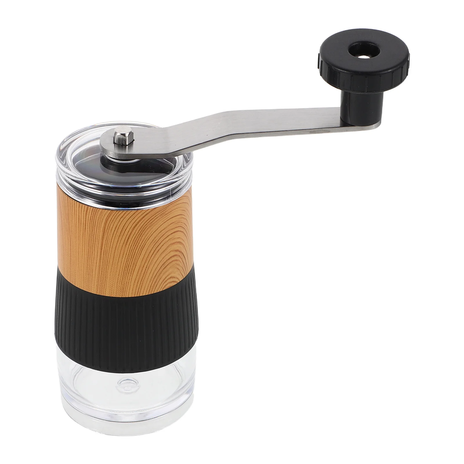 

Adjustable Manual Grinder Stainless Steel Portable Hand Crank Transparent Bottom Compact Coffee Bean Grinding Tool For