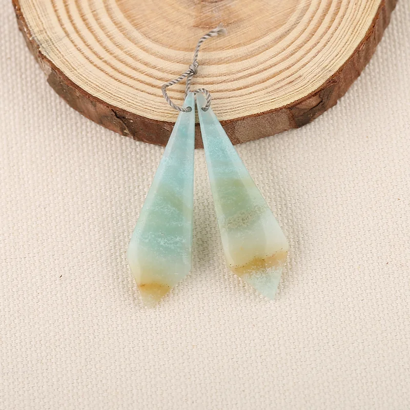 

B&F Amazonite Earring Beads for Jewelry Making, Handmade Natural stones beads, Stones for jewelry Making Supplies
