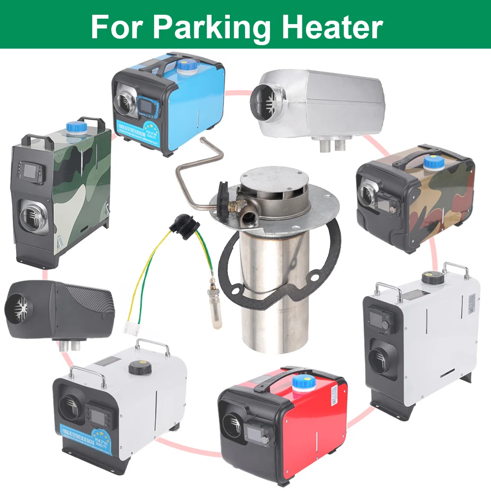 Aquecedor de estacionamento a ar diesel 5-8kw, 12v, 5kw, plugue de ignição, inserção de tochas, câmara de combustão, combustor para carro, caminhão, van, campista