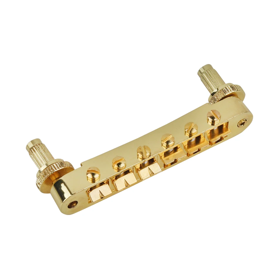 E-Gitarren-Brücke mit festem Sattel, 6 Saiten, goldfarben, ABR-1-Stil, Tune-O-Matic-Brücke für ABR LP SG EPi E-Gitarre – Detail 6