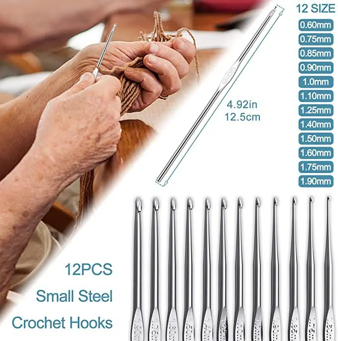 Crochet Hook Kit com saco de armazenamento, Tecelagem Knitting Needles Set, DIY Arts Craft, Ferramentas de costura Acessórios, Crochet Suprimentos, 58Pcs