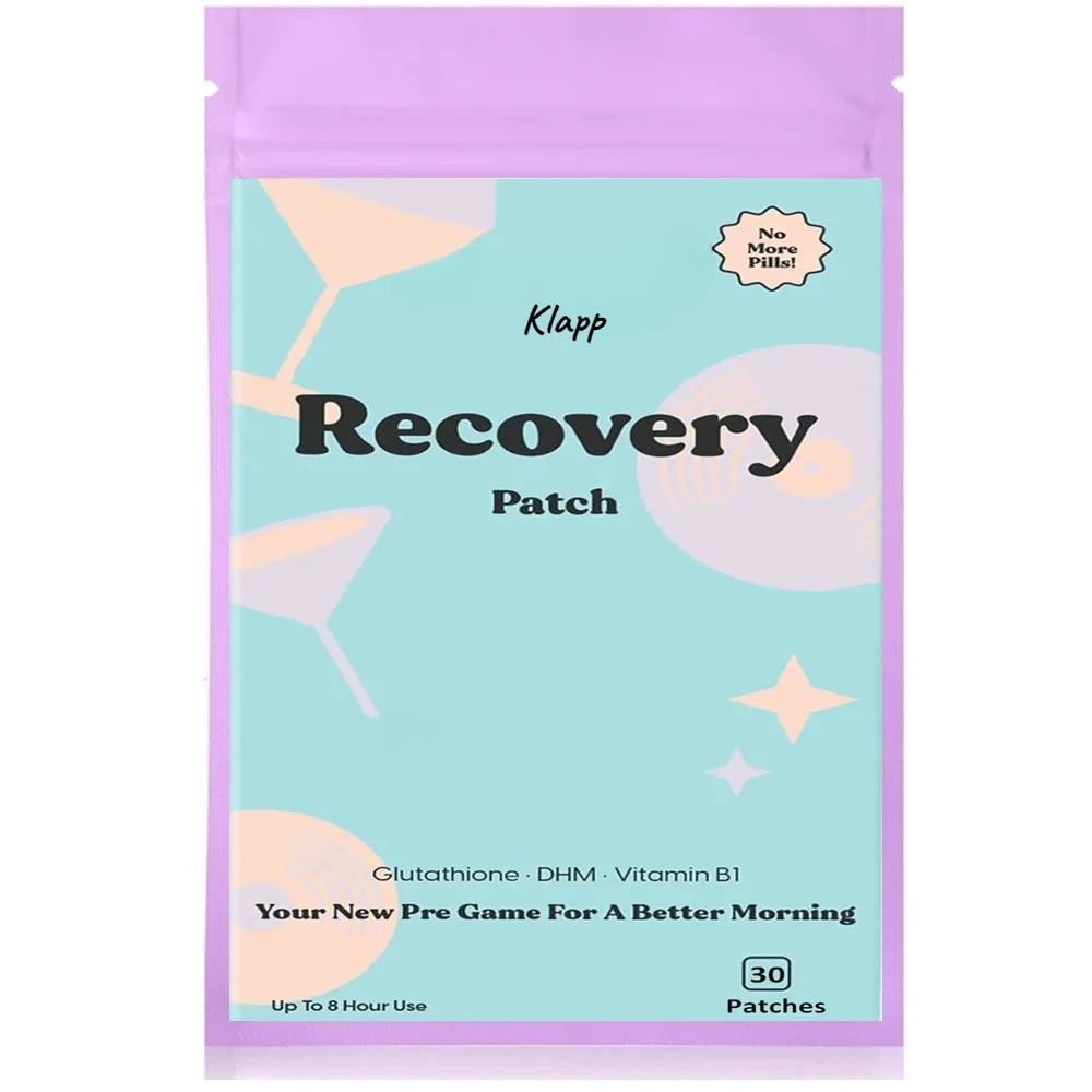 Recovery Transdermal Patches Supports Morning After with Vitamin B1, DHM, Glutathione 30 Patches One Month Supply