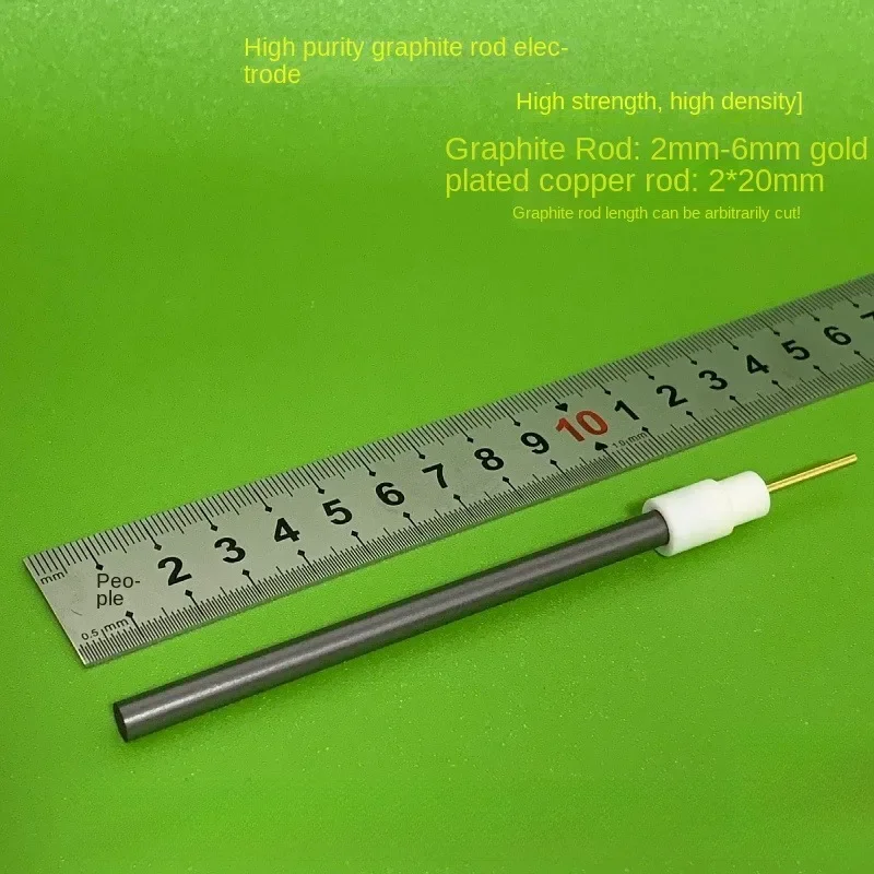 High Purity 3mm Graphite Electrode With 6mm*75mm Ptfe Graphite Rod