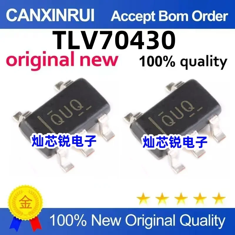 (5-100 pieces)TLV70430 TLV70430DBVR silk screen QUQ SOT23-5 brand new