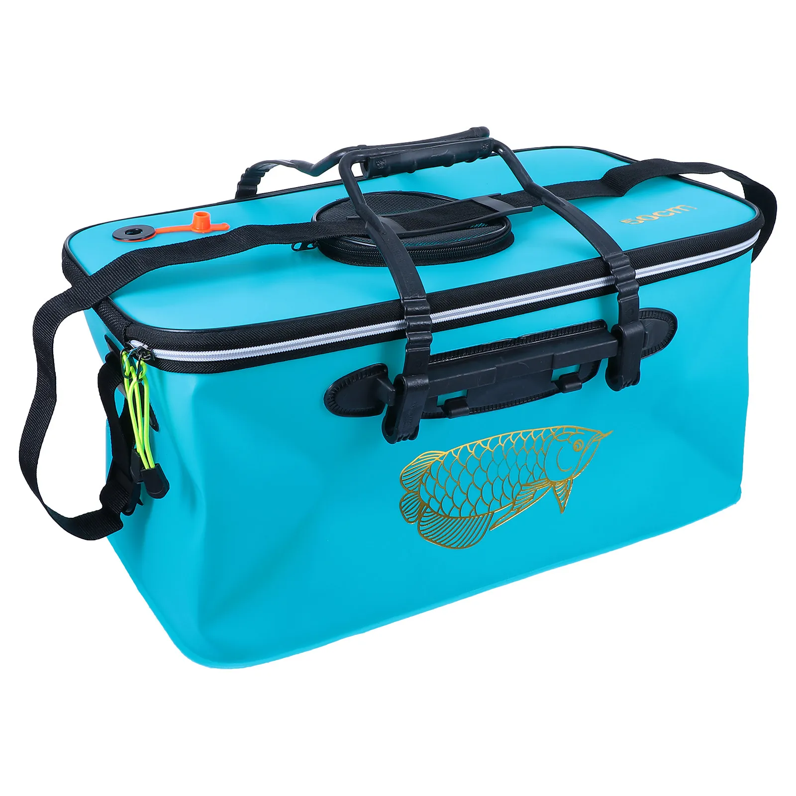 

1Pcs Foldable Fishing Bucket Portable Live Fish Box Eva Waterproof Compact Collapsible Water Container for Hiking Boating