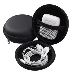Earphone Storage Case PU Mini Carrying Hard Bag Box Case For Earphone Headphone Accessories Earbuds Memory Card USB Cable