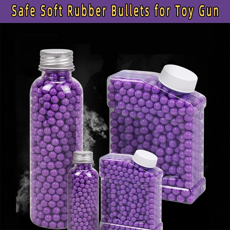 

A1 Purple 7-8mm Soft Rubber Bullets Safe Rubber Balls for Kids Toy Gun Outdoor Shooting Game Accessories