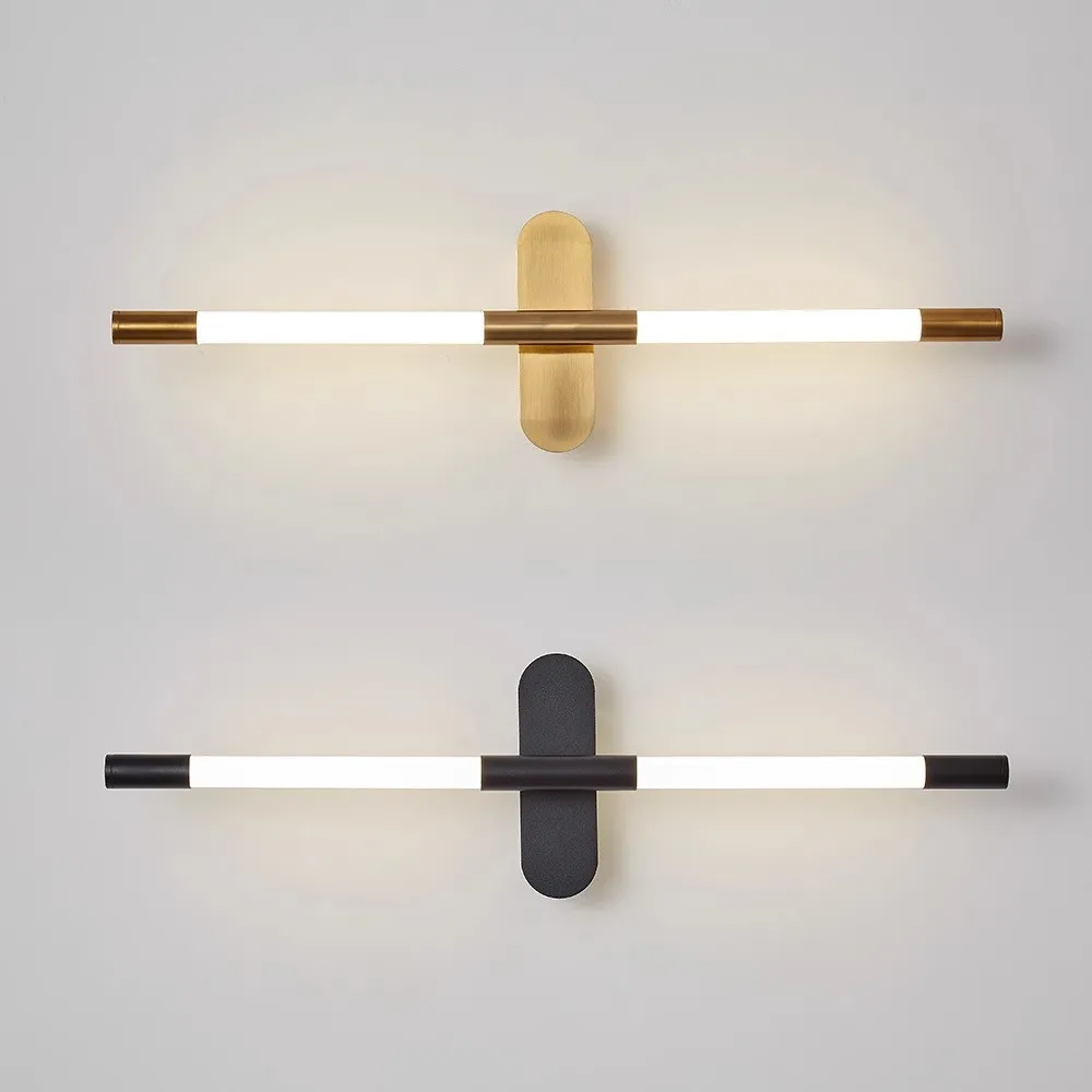 

Minimalist LED Strip Wall Light Adjustable Swivel Bedside Lamp for Bedroom Staircase Living Room Background Wall Sconce Light