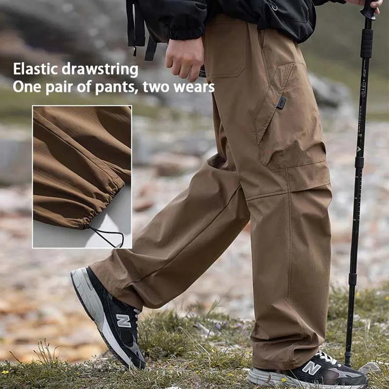 Men's Climbing Trousers Windproof Rainproof Cycling Pants  Hiking Trip Cargo Pants Outdoor Camping Sport Men Trousers