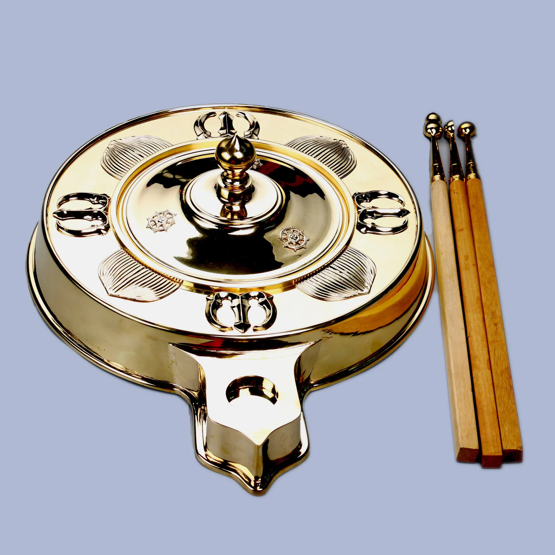 Large Brass Homa Fire Offering Handcrafted Buddhist Ritual Vessel for Ceremonial Altars, Ornament for Meditation Spaces