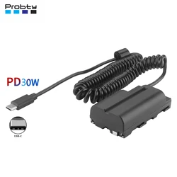 USB-C PD30W to NP-F Dummy Battery with Extendable Cable for Sony NP-F960 /750/770/970 to Power Camera Field Monitor