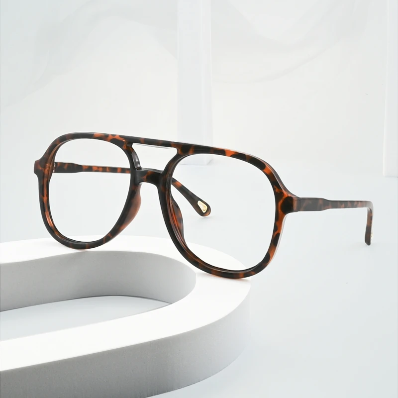 2025 neue Pilot Doppel Brücke Frauen Männer Mode Anti Blaues Licht Computer Brille Persönlichkeit Großen Rahmen Dekorative gläser
