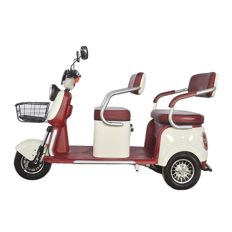 China New Style New High Quality Manufacturer 2 Row Seats Open Electric Tricycle 3 Wheel Ebike Adult Electric Tricycles