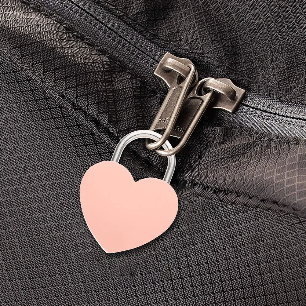 

2 Sets Heart Locks Heart-Shaped Love Padlock Metal Small Keyed Locks for Luggage Travel Suitcase Diary Book Decoration for Women