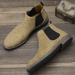 Chelsea boots men brand 2024 comfortable fashion ankle Men Boots