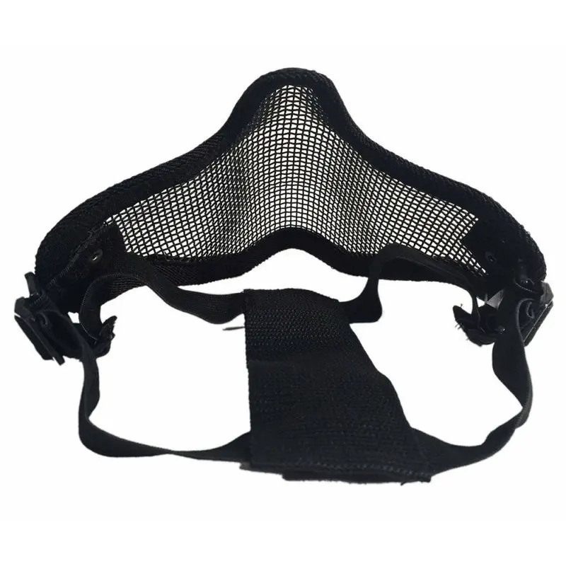 Steel Wire Party Masks Face Cover Protector Battle Outdoor Half Face Mask Cycling Party Sports Riding Rice Mask