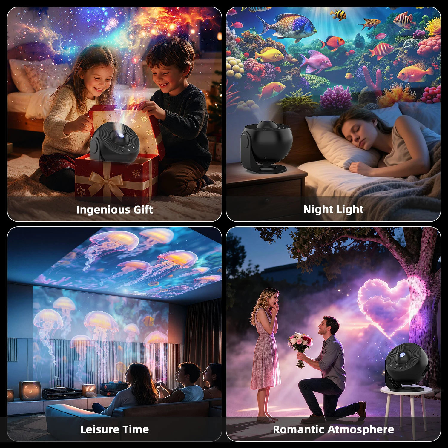25-in-1 Galaxy-Projektor Pro 4K Sternenhimmel-Projektor Pro mit Fernbedienung und Bluetooth-Funktion, Raumdekoration für Kinder und Erwachsene – Detail 9