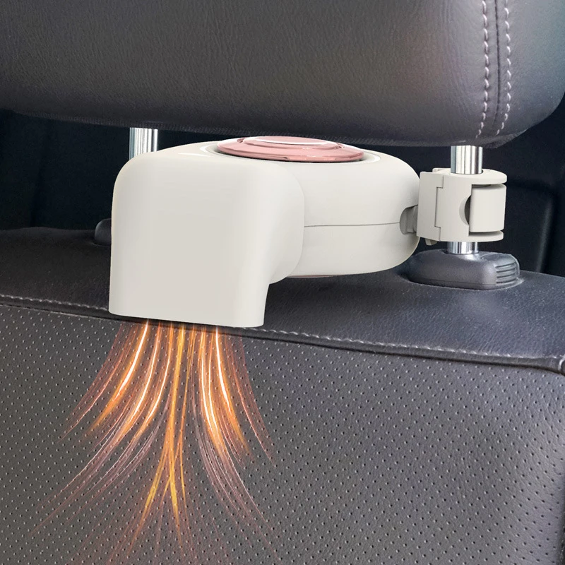 Car Fan 12V Adjustable Heater Cooling Car Back Seat Cooling Fan 360° Rotation Windshield Defogging Air Circulation Heater Winter