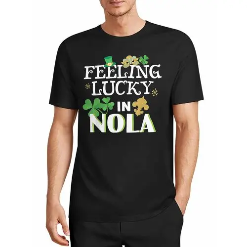 Irish Shamrock Brings Good Luck in Spring, Carnival Masks and Iris Prints Capture the Romantic Charm of New Orleans, a City's Scenery, a City's Luck, Casual T-Shirt
