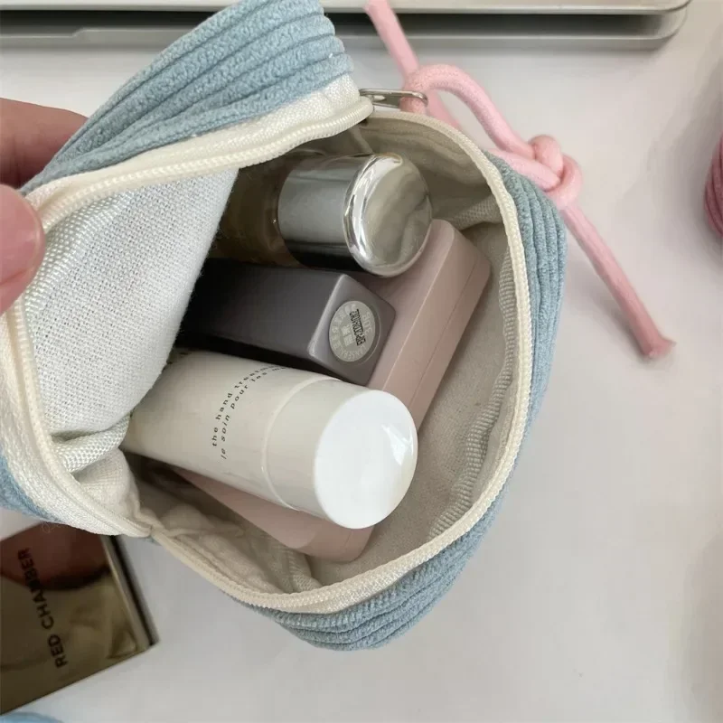 حقائب يد نسائية صغيرة للمكياج، حقيبة محفظة، منظم حقائب كاواي للسفر، مستحضرات تجميل صغيرة، أحمر شفاه، سماعة أذن، حقيبة تخزين، محفظة